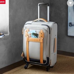 Rive Wheeled Luggage - Taupe/Cognac